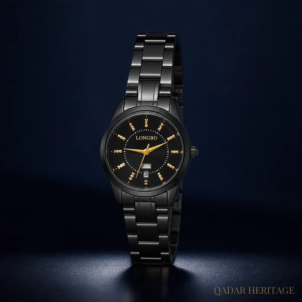 QADAR Aurum Noir Black Gold Watch