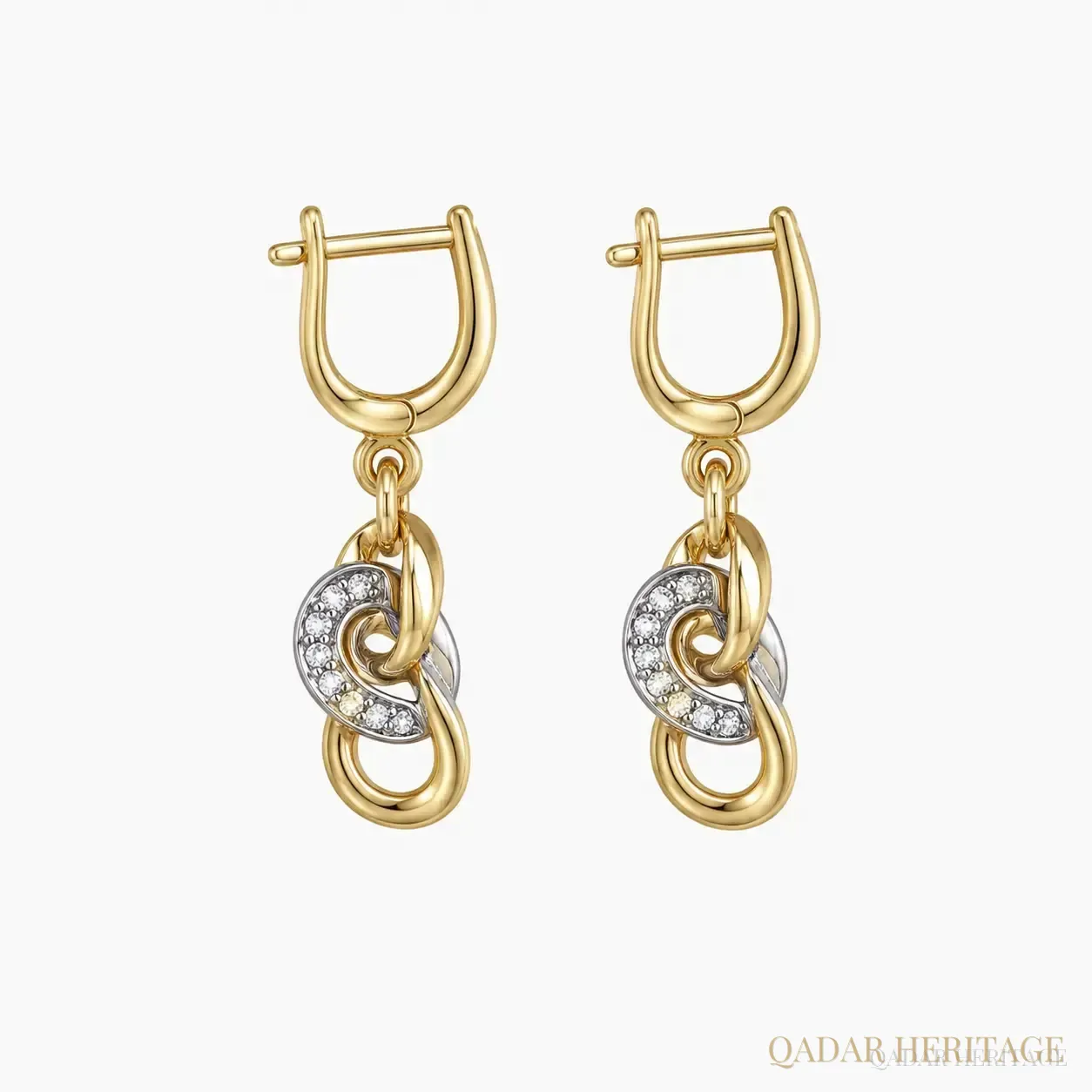Two-Tone Sparkle Link Jewelry Set - Slide 4