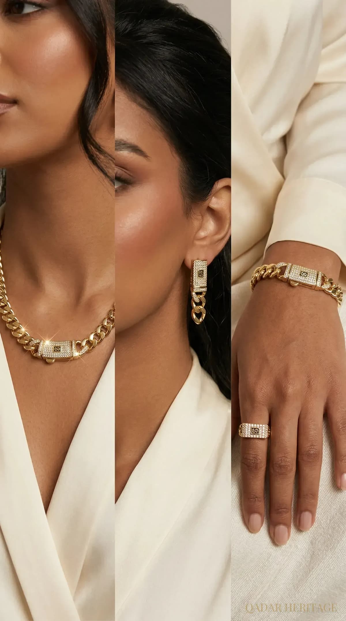 Royal Pavé Chain Jewelry Set - Slide 9