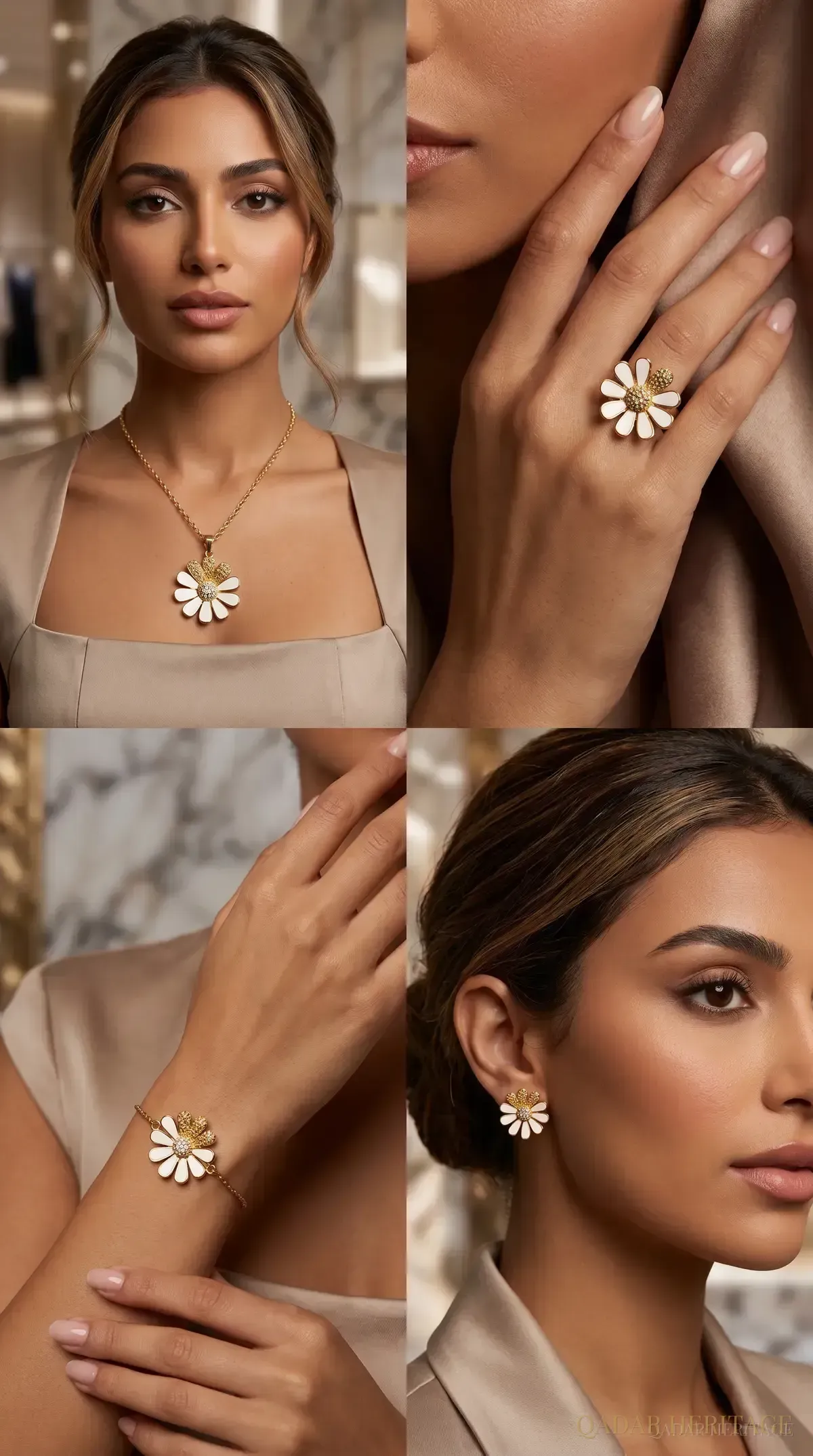 QADAR Daisy Bloom Jewelry Set - Slide 9