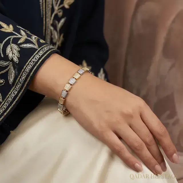 Luxury Gold and Silver Bracelet