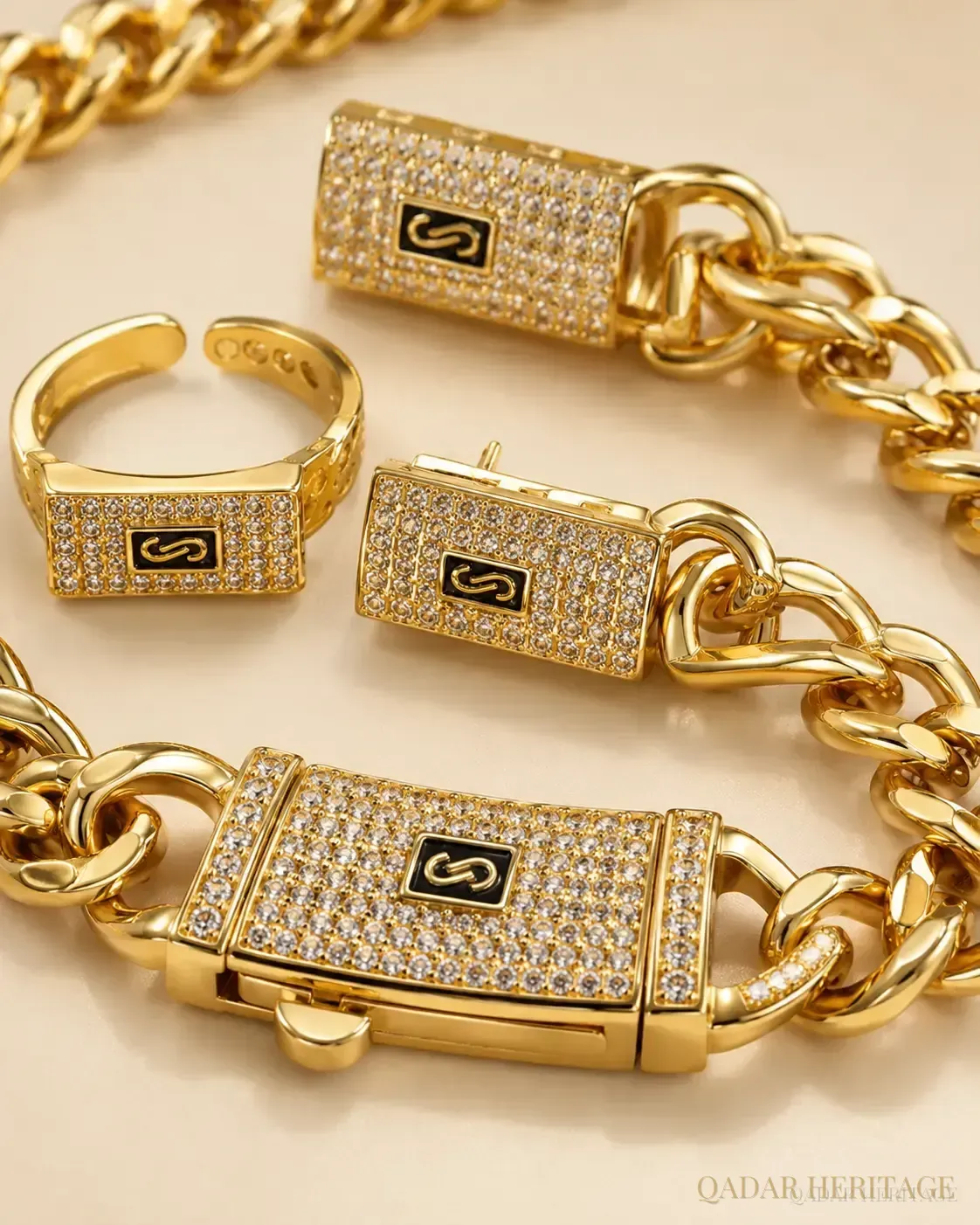 Royal Pavé Chain Jewelry Set - Slide 7