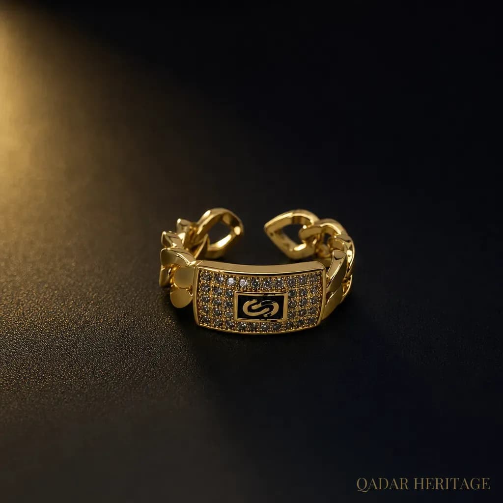 Royal Link Gold Cuff Bracelet