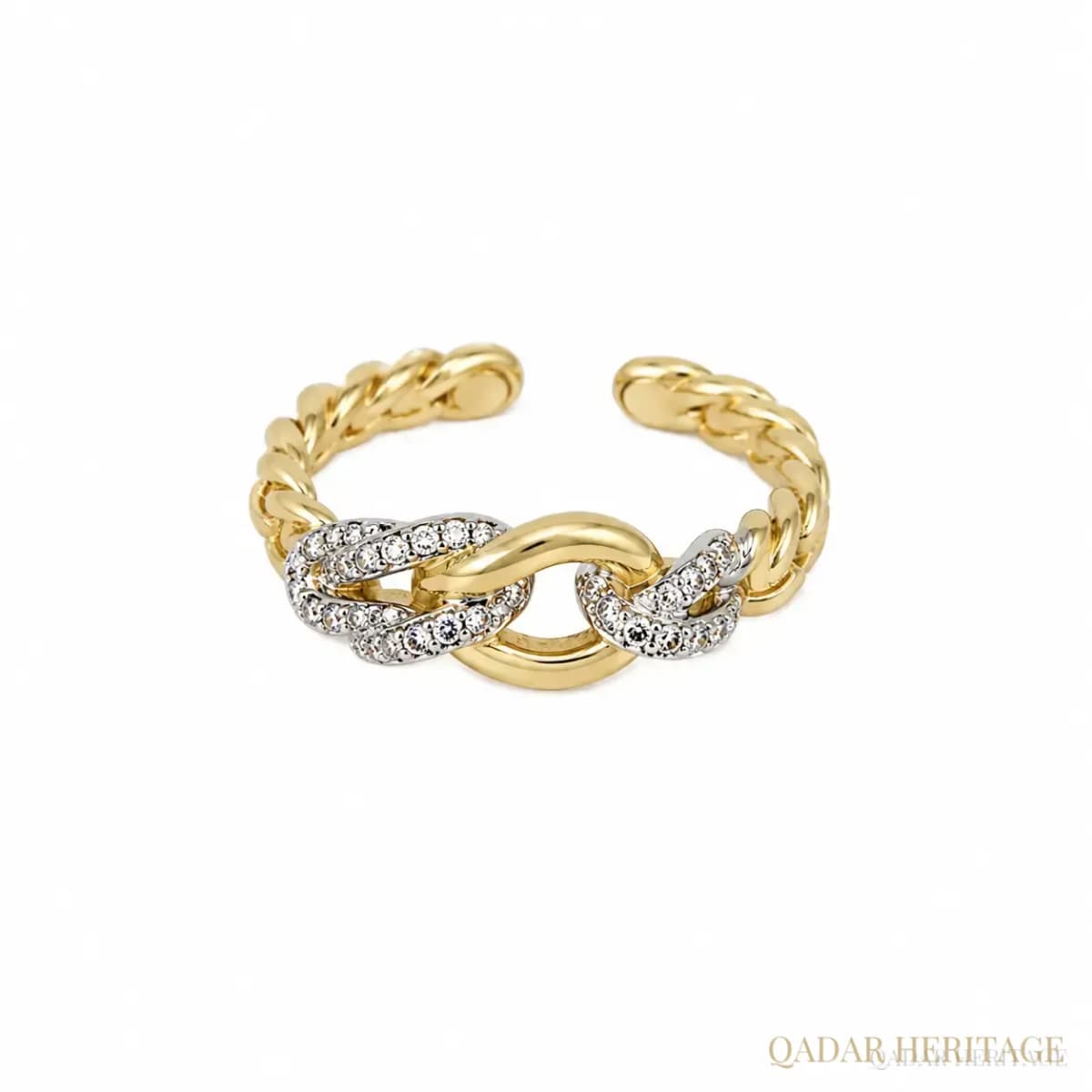 Two-Tone Sparkle Link Jewelry Set - Slide 2