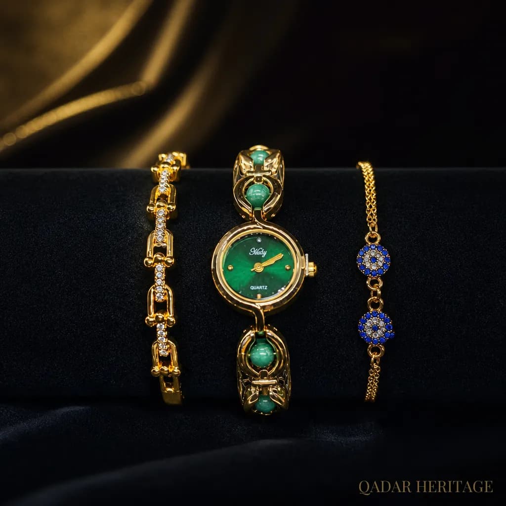 QADAR Zomoroda Gold Watch Set