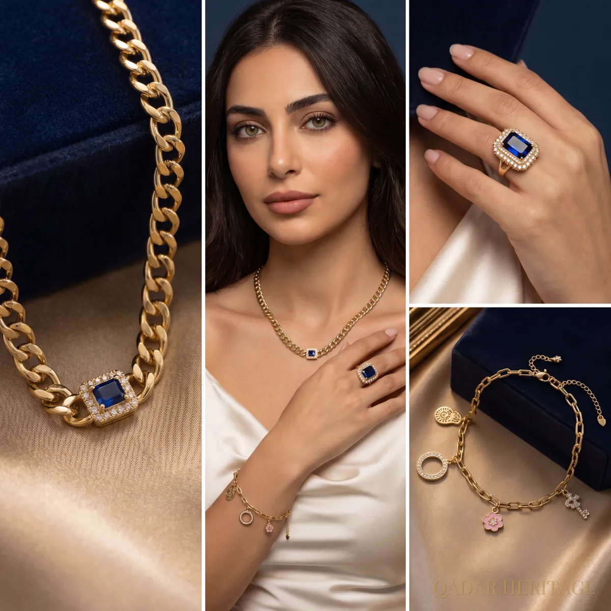 Navy Nights Luxury Jewelry Set - Slide 1