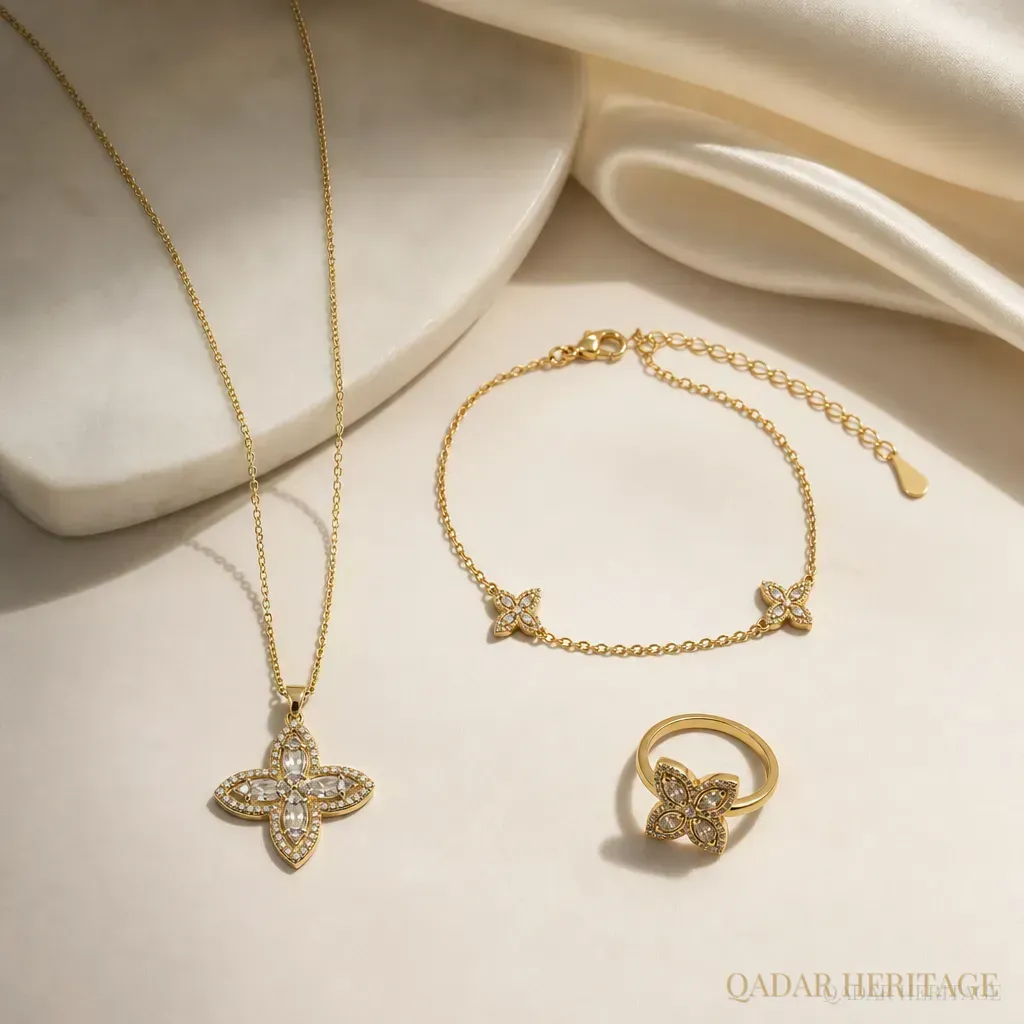 Golden Butterfly Glow Jewelry Set - Slide 4