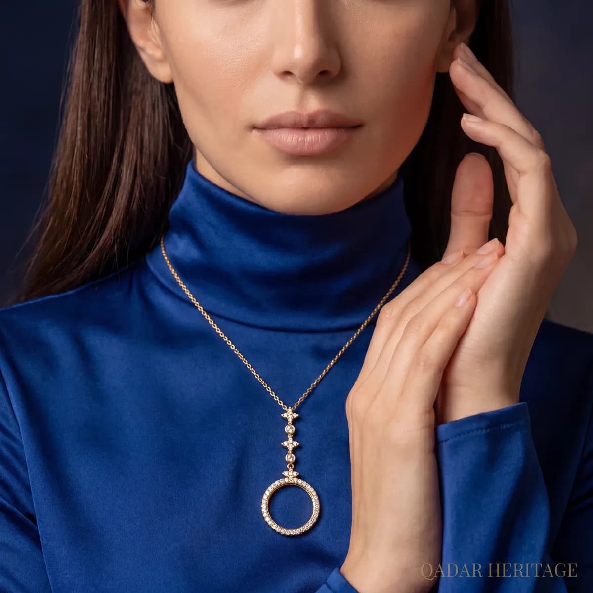 Golden Butterfly Circle Necklace
