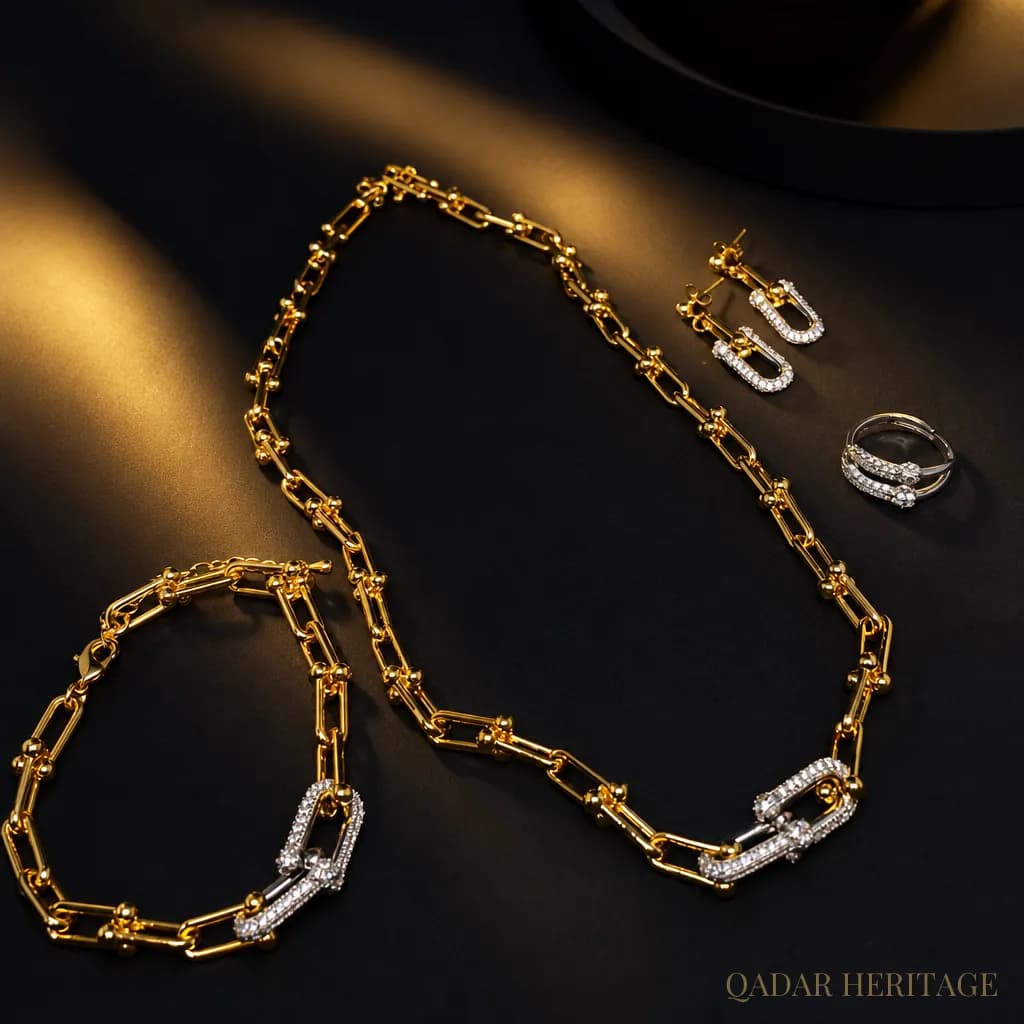 QADAR Serena Link Jewelry Set