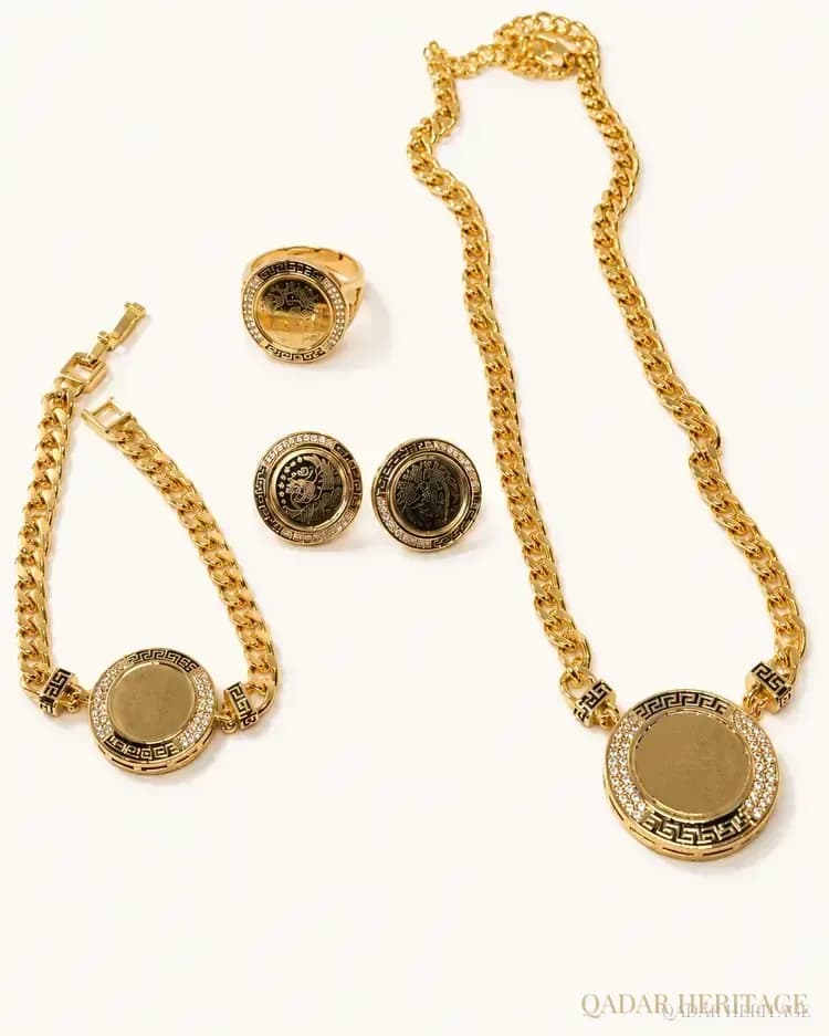 Luxury Greek Coin Jewelry Set - Slide 7