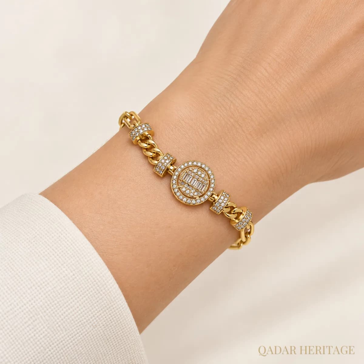 Golden Empress Medallion Bracelet