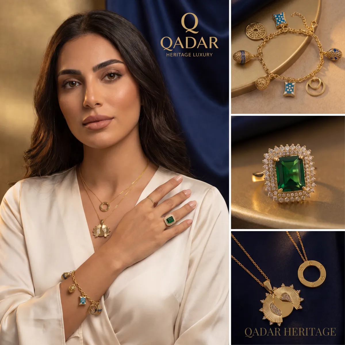 Royal Heritage Emerald Jewelry Set - Slide 1
