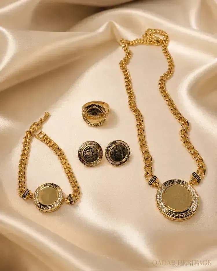 Luxury Greek Coin Jewelry Set - Slide 5