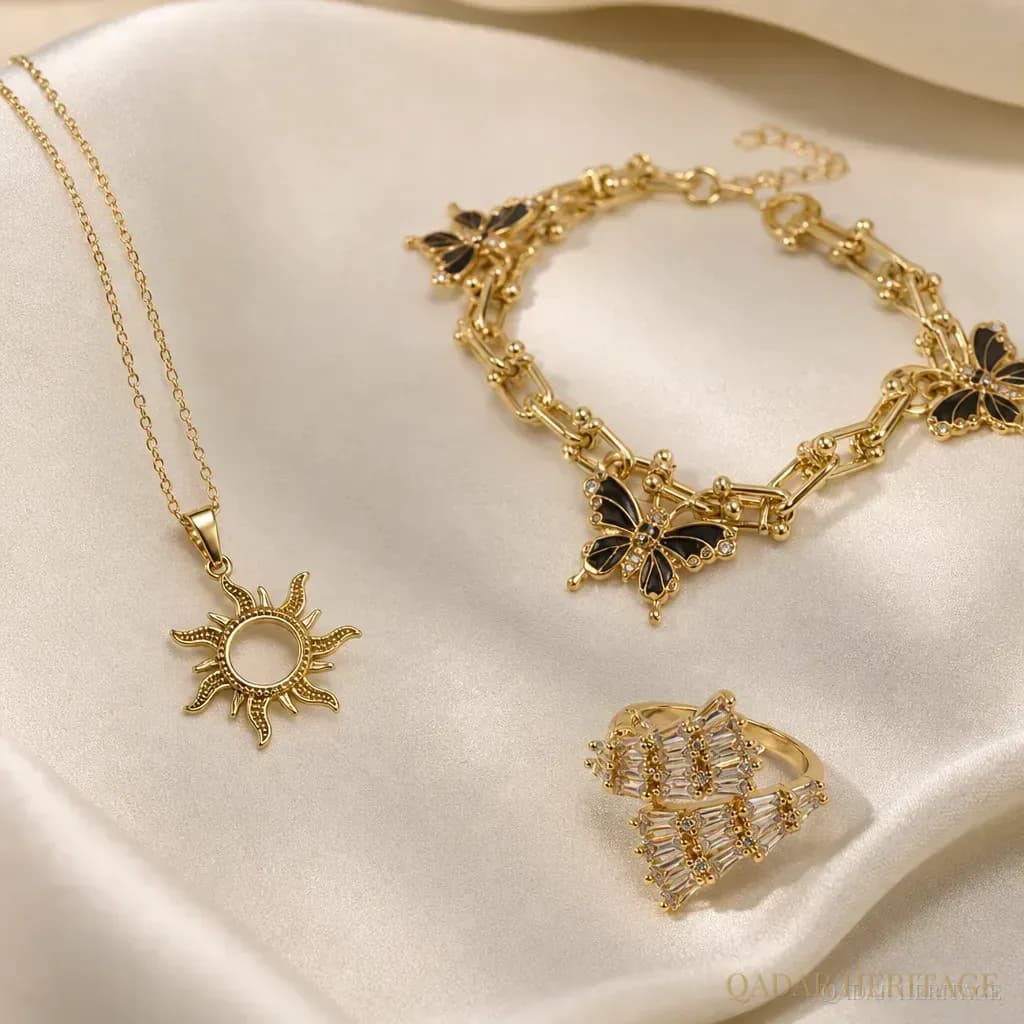 Golden Floral Radiance Set - Slide 3