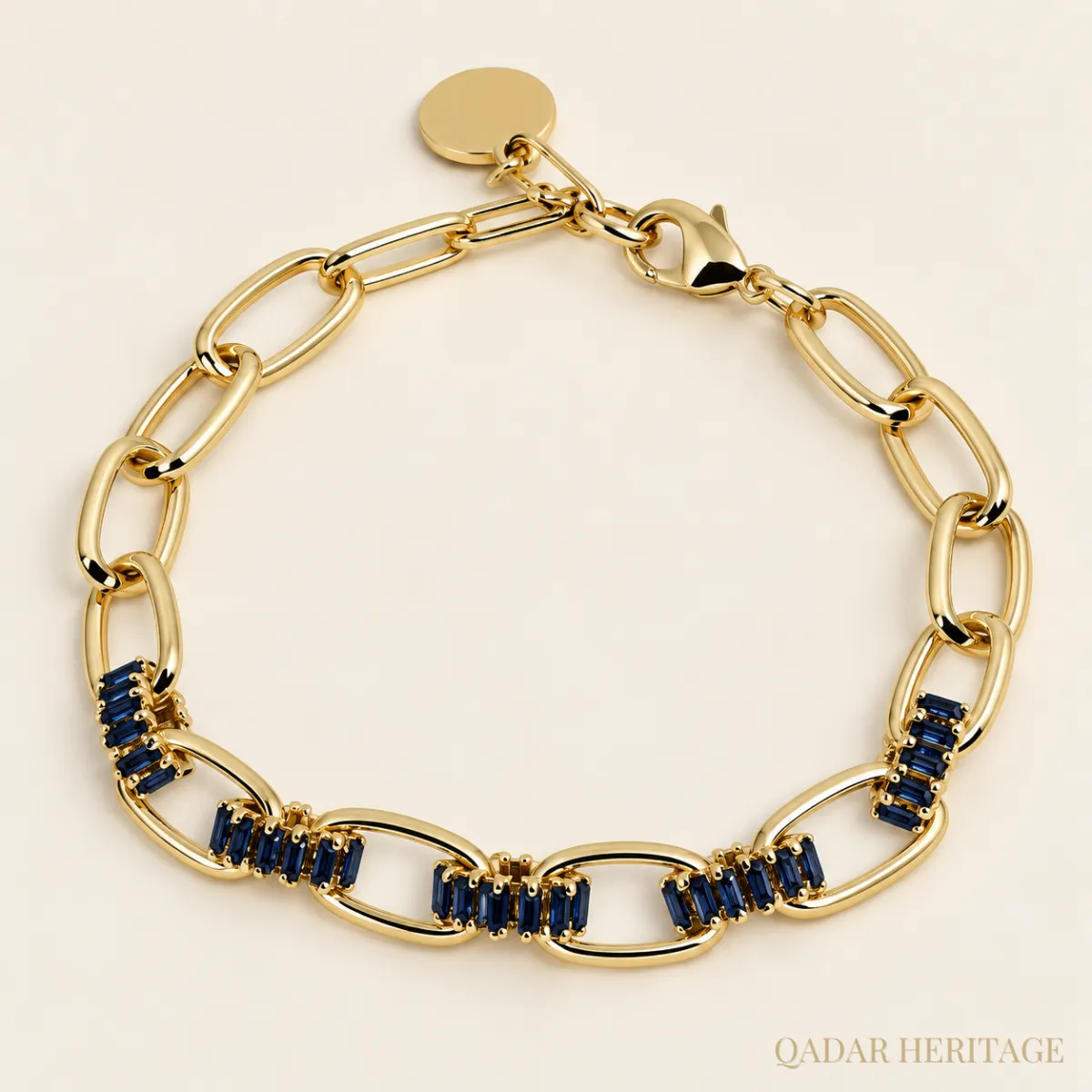 Azure Link Gold Bracelet