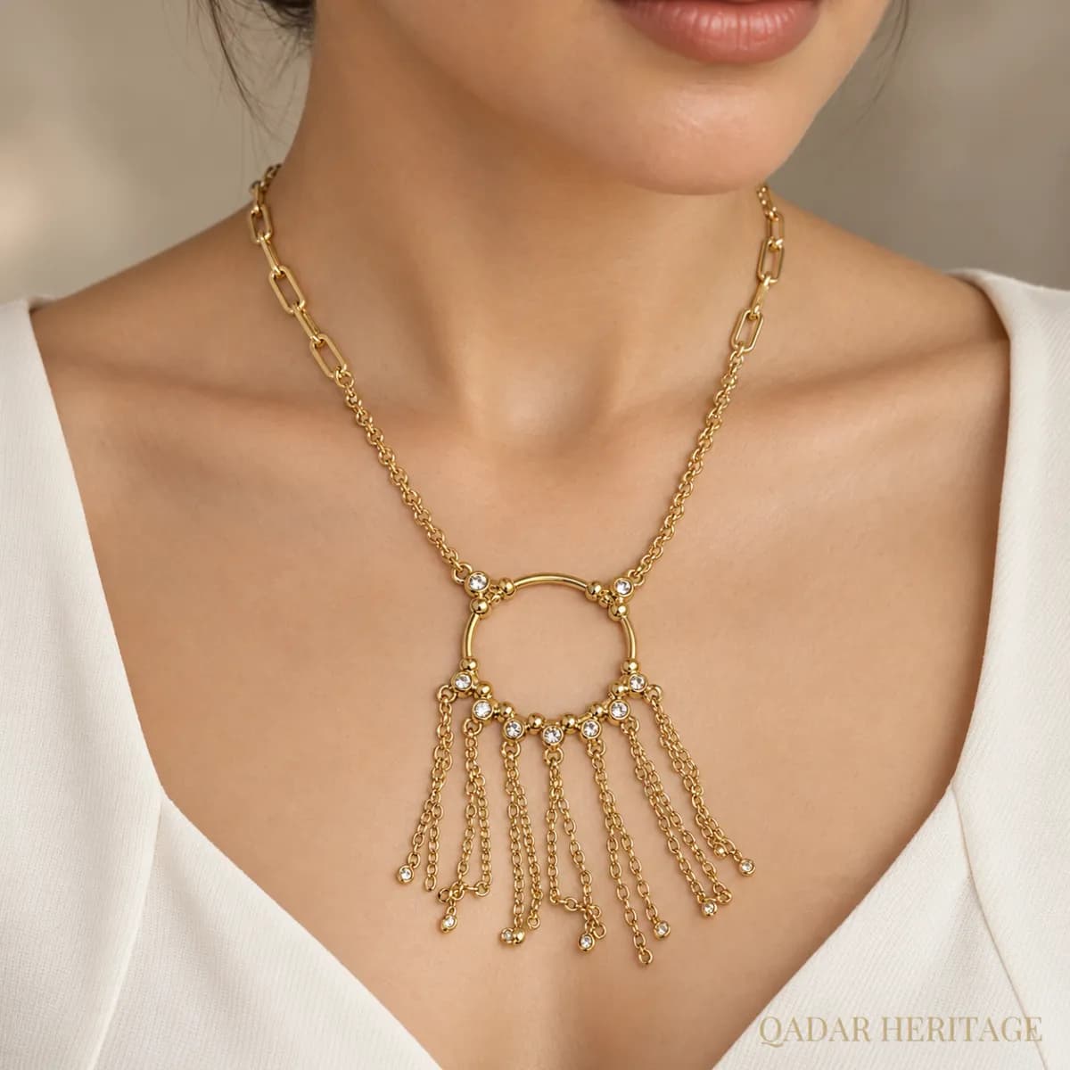 Golden Cascade Luxury Necklace