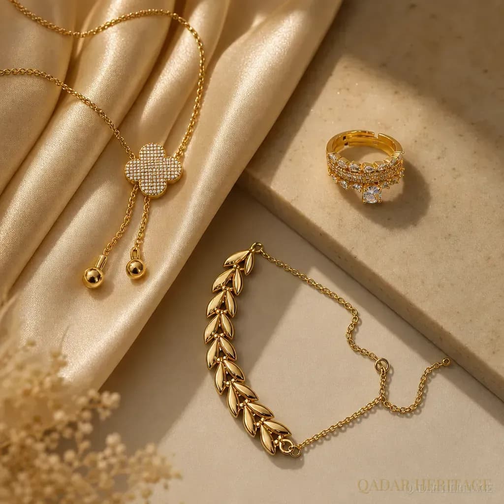 Golden Clover Jewelry Set - Slide 2