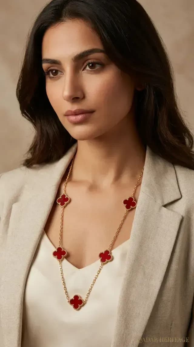 Elegant Floral Necklace with Modern Design