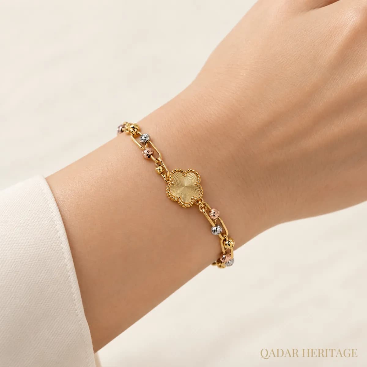 Golden Lucky Clover Bracelet