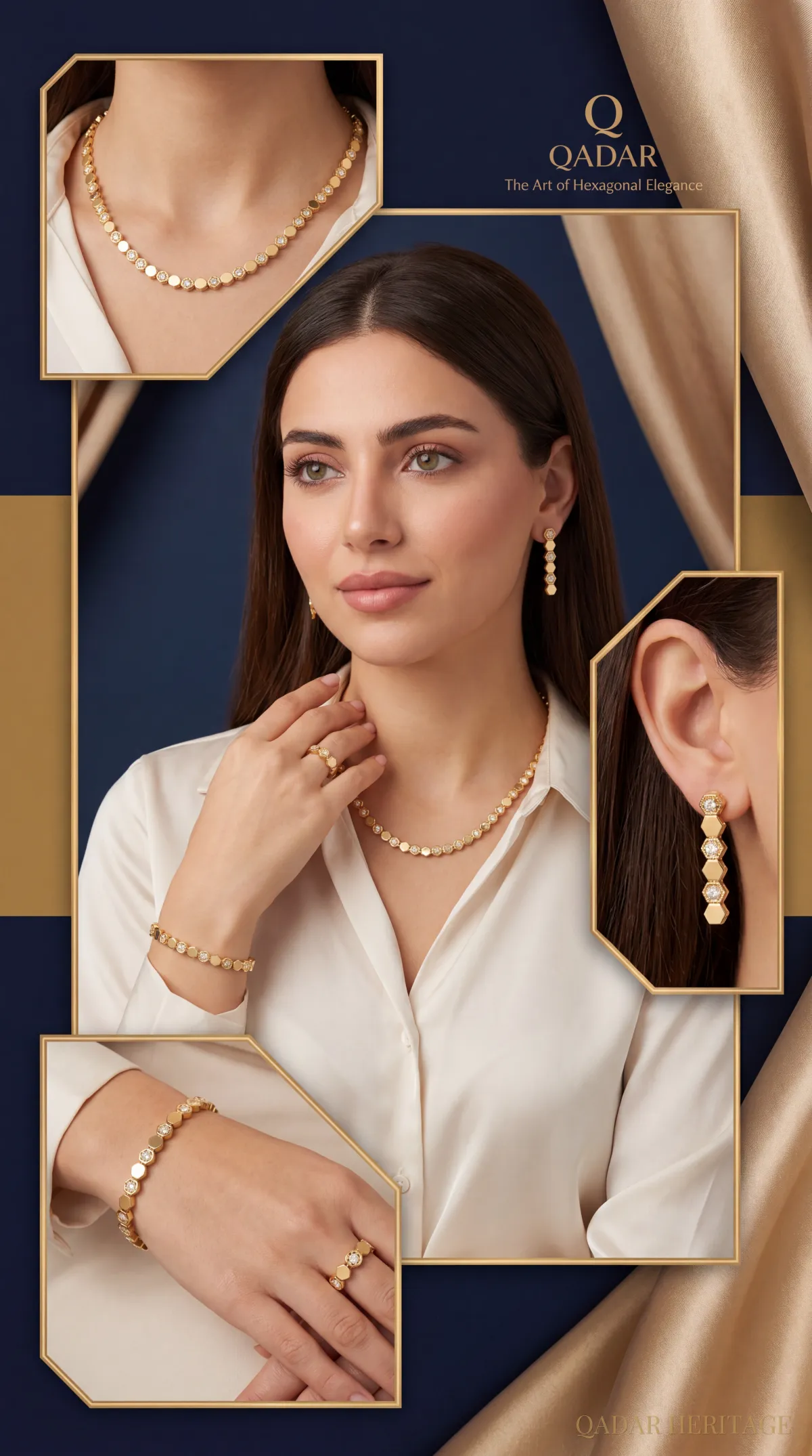 QADAR Royal Hexa Jewelry Set - Slide 1