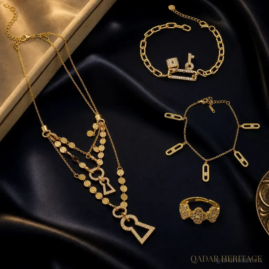 Golden Key Elegance Jewelry Set - Slide 4