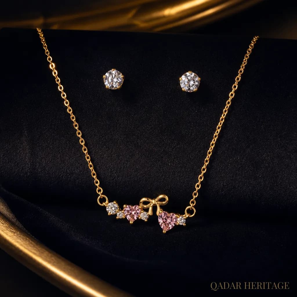QADAR Laura Heart Jewelry Set - Slide 1