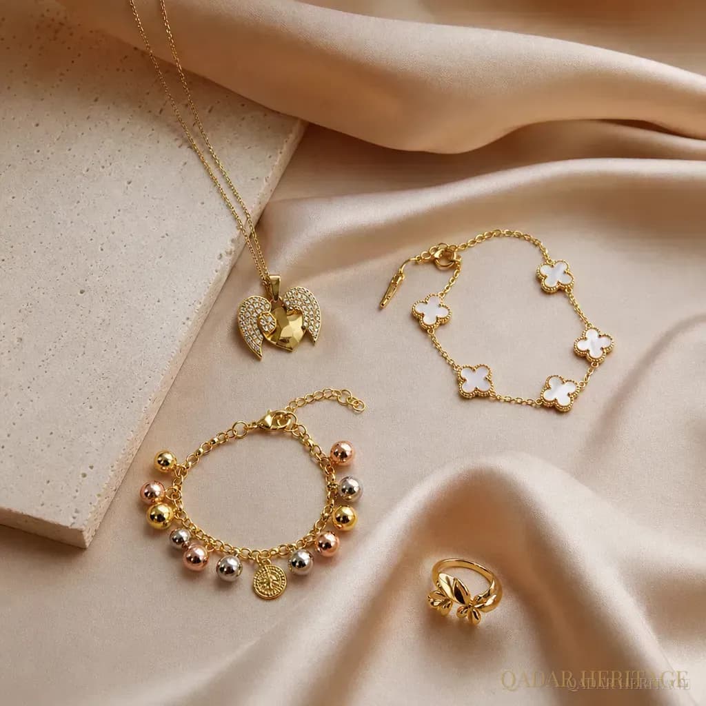 Luxury Gold Wings & Butterflies Jewelry Set - Slide 4