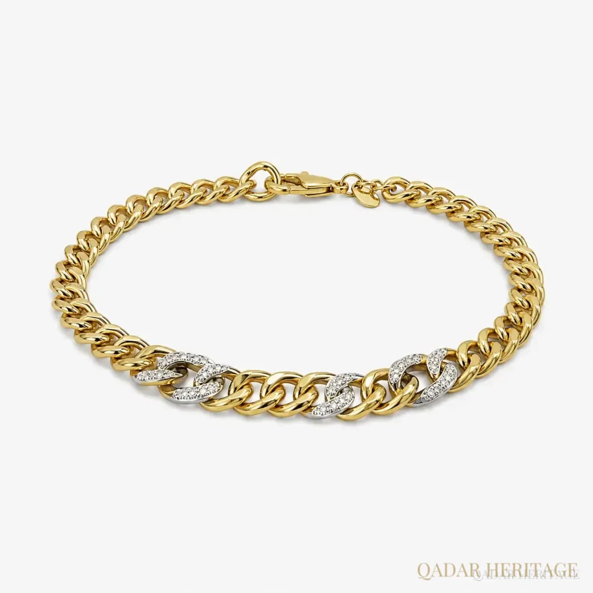 Two-Tone Sparkle Link Jewelry Set - Slide 5