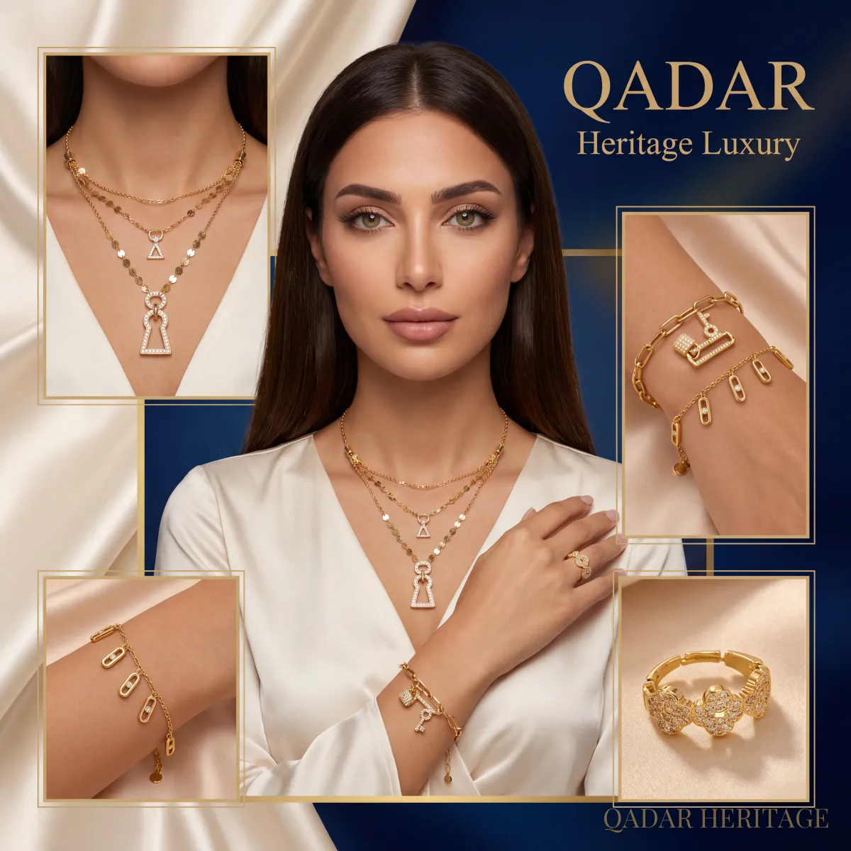 Golden Key Elegance Jewelry Set - Slide 1