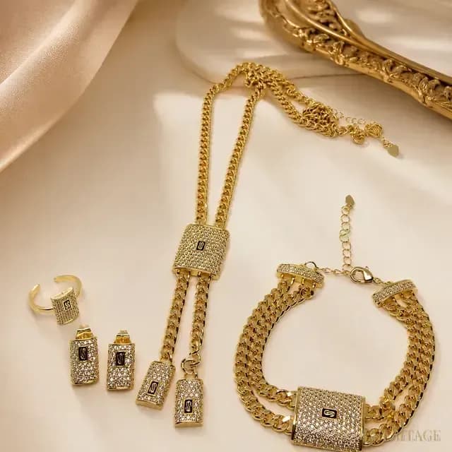 QADAR Monaco Luxury 4-Piece Jewelry Set - Slide 1