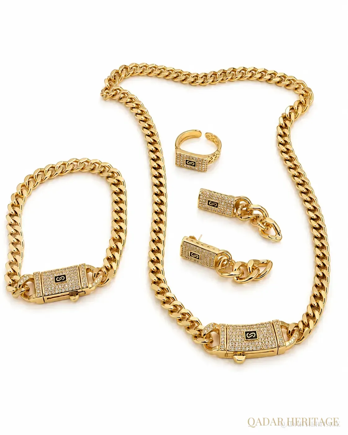Royal Pavé Chain Jewelry Set - Slide 6