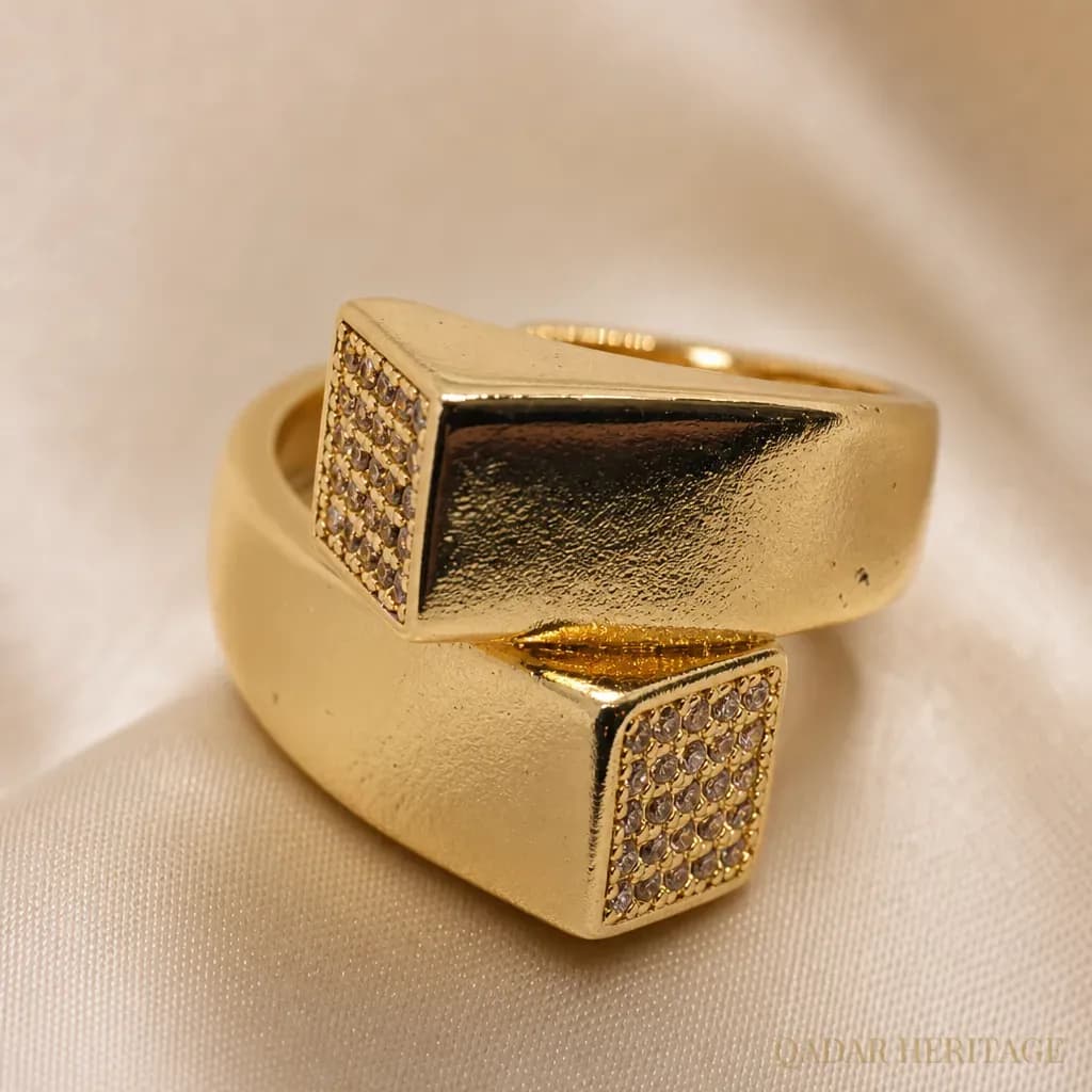 Al Maha Gold Statement Ring - Slide 2