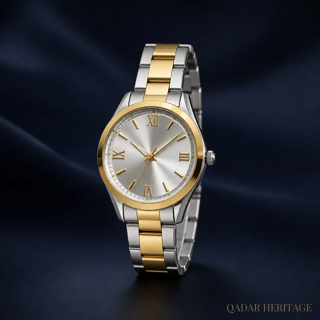 QADAR Serene Two-Tone Classic Watch
