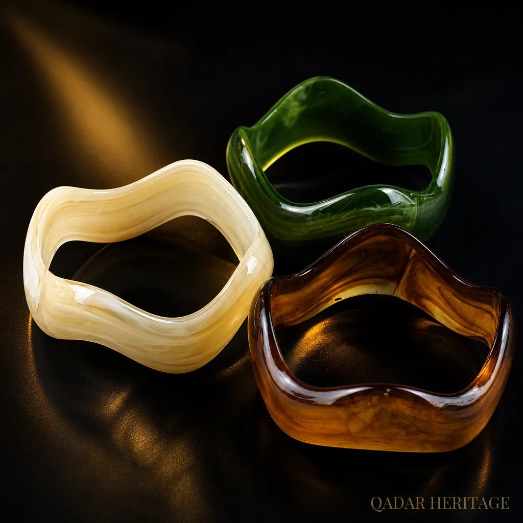 QADAR Turquoise Waves Golden Set - Slide 1