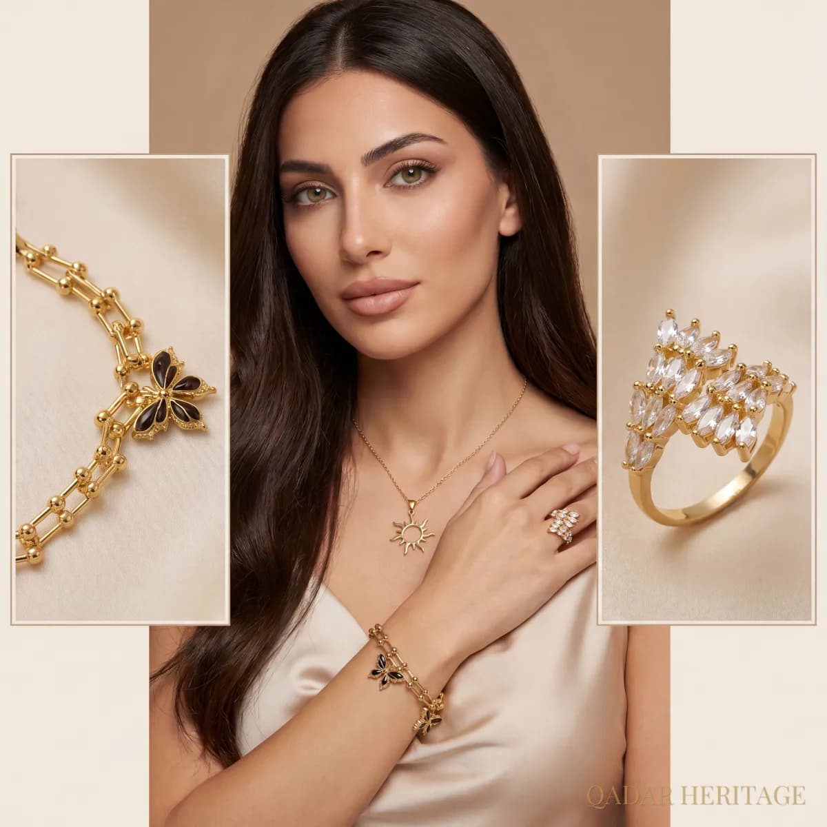 Golden Floral Radiance Set - Slide 1