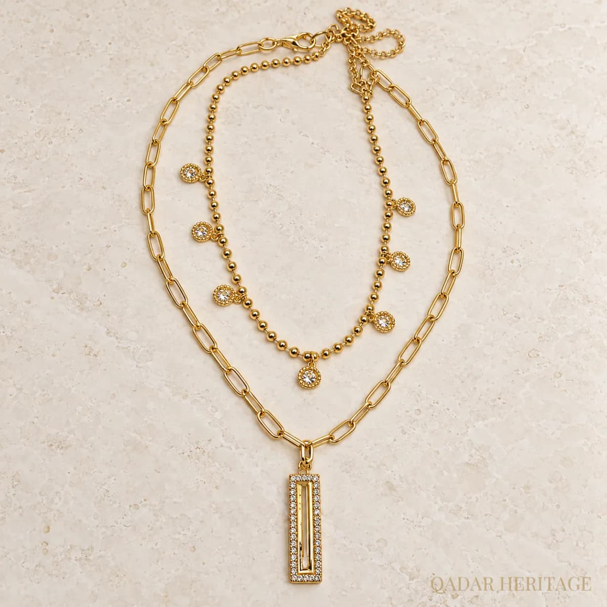 Golden Nights Layered Necklace - Slide 2