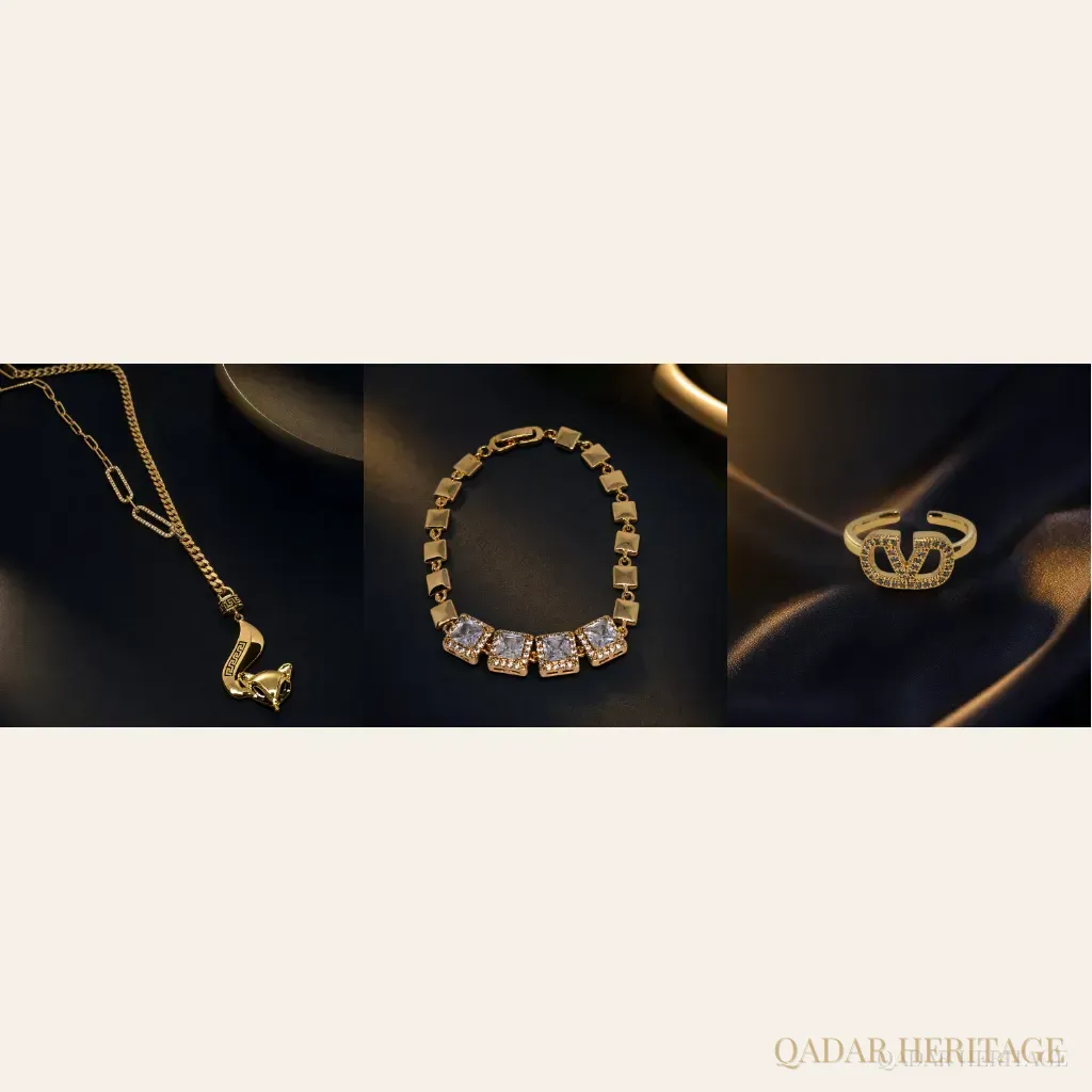 Oriana Golden Luxury Jewelry Set - Slide 5