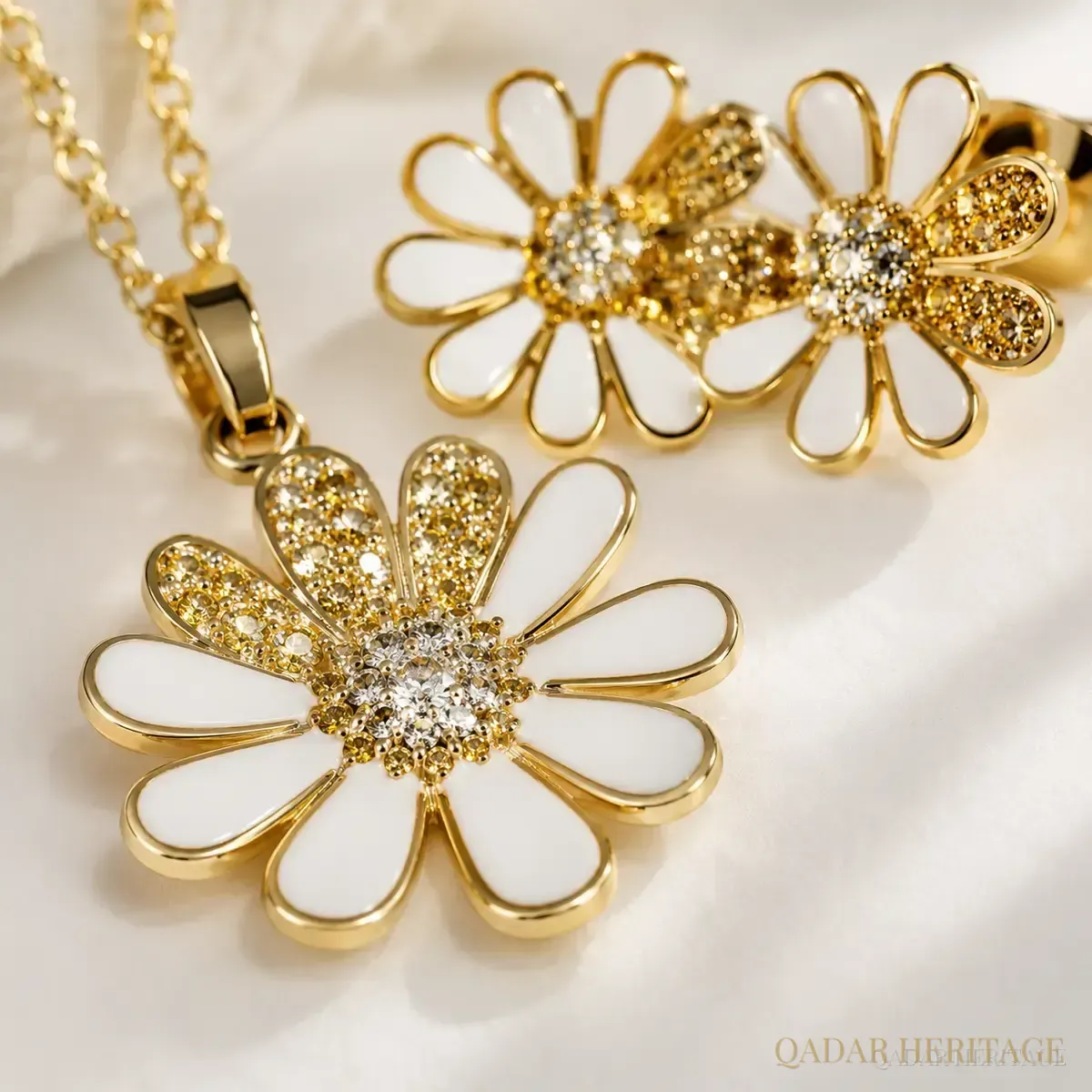 QADAR Daisy Bloom Jewelry Set - Slide 2