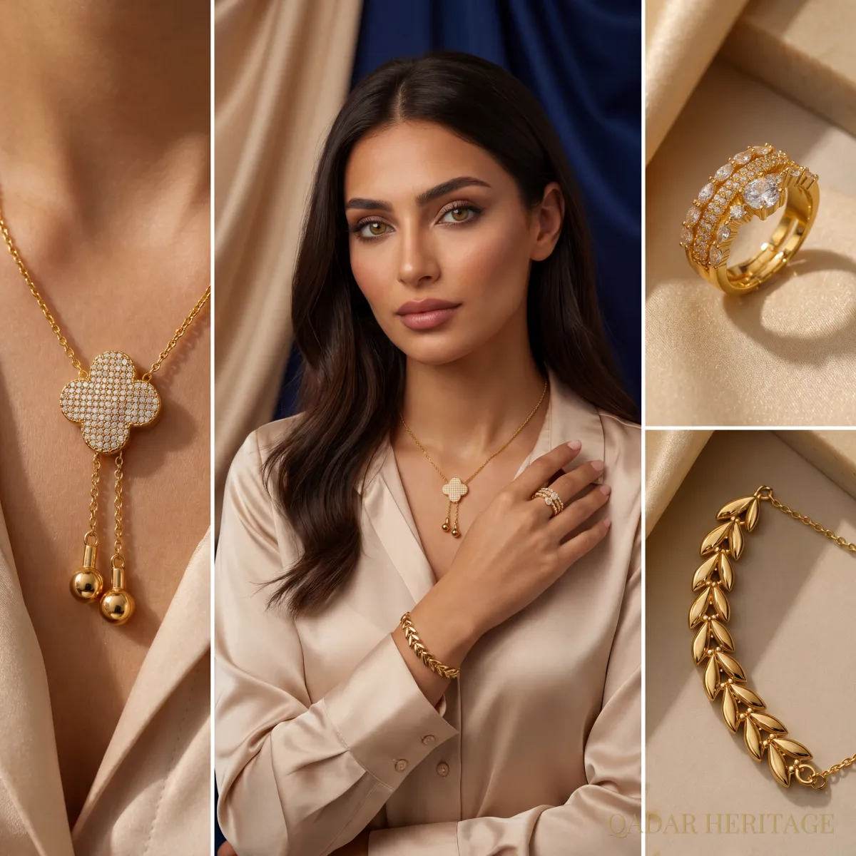 Golden Clover Jewelry Set - Slide 1