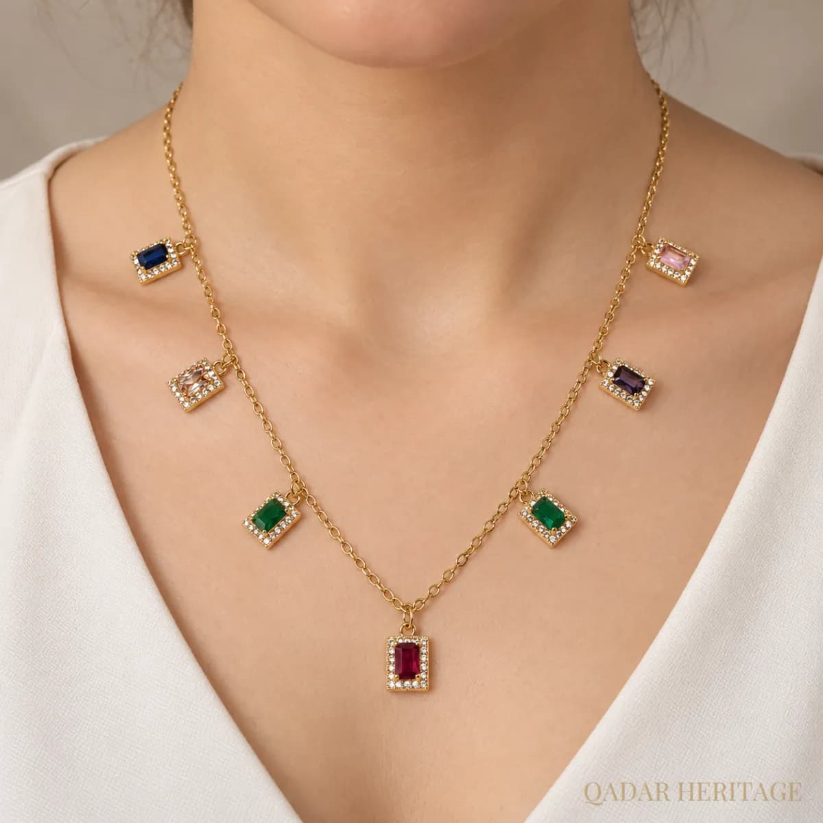 Royal Spectrum Multi-Stone Necklace