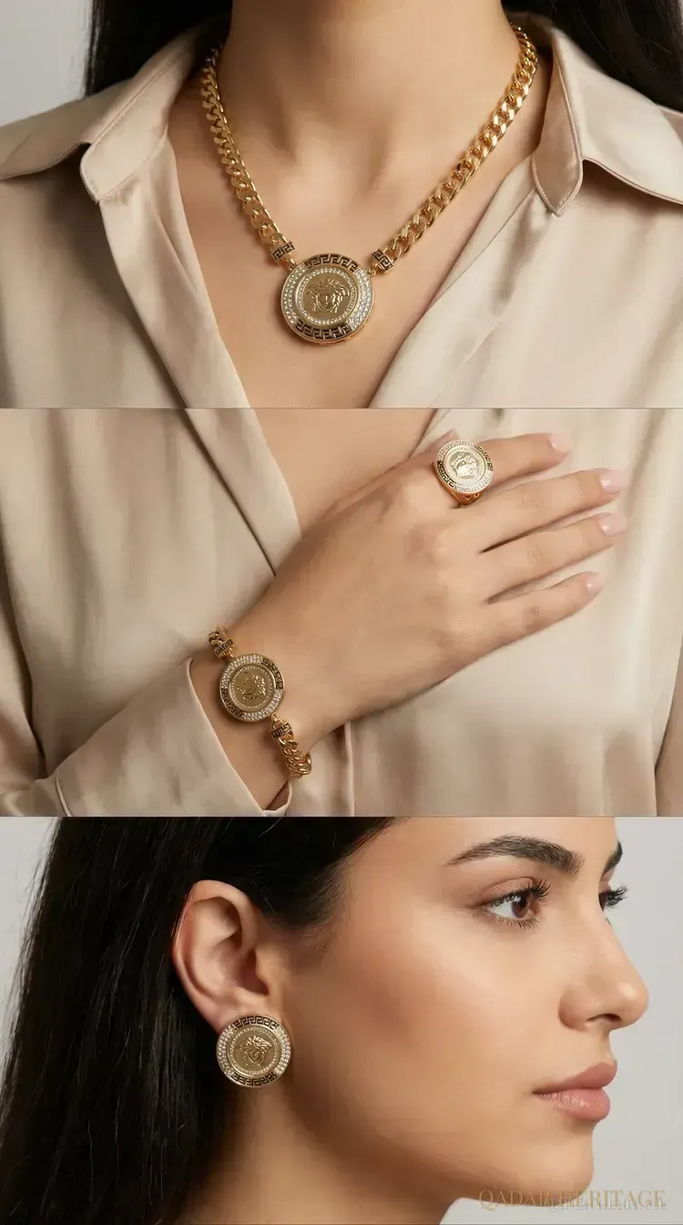 Luxury Greek Coin Jewelry Set - Slide 8