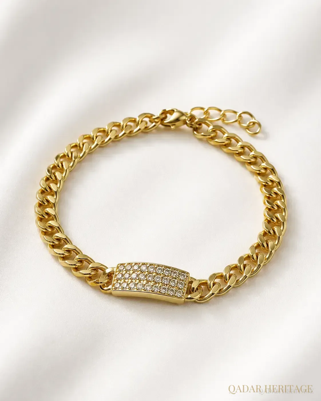 Gold-Tone Pavé Chain Jewelry Set - Slide 2