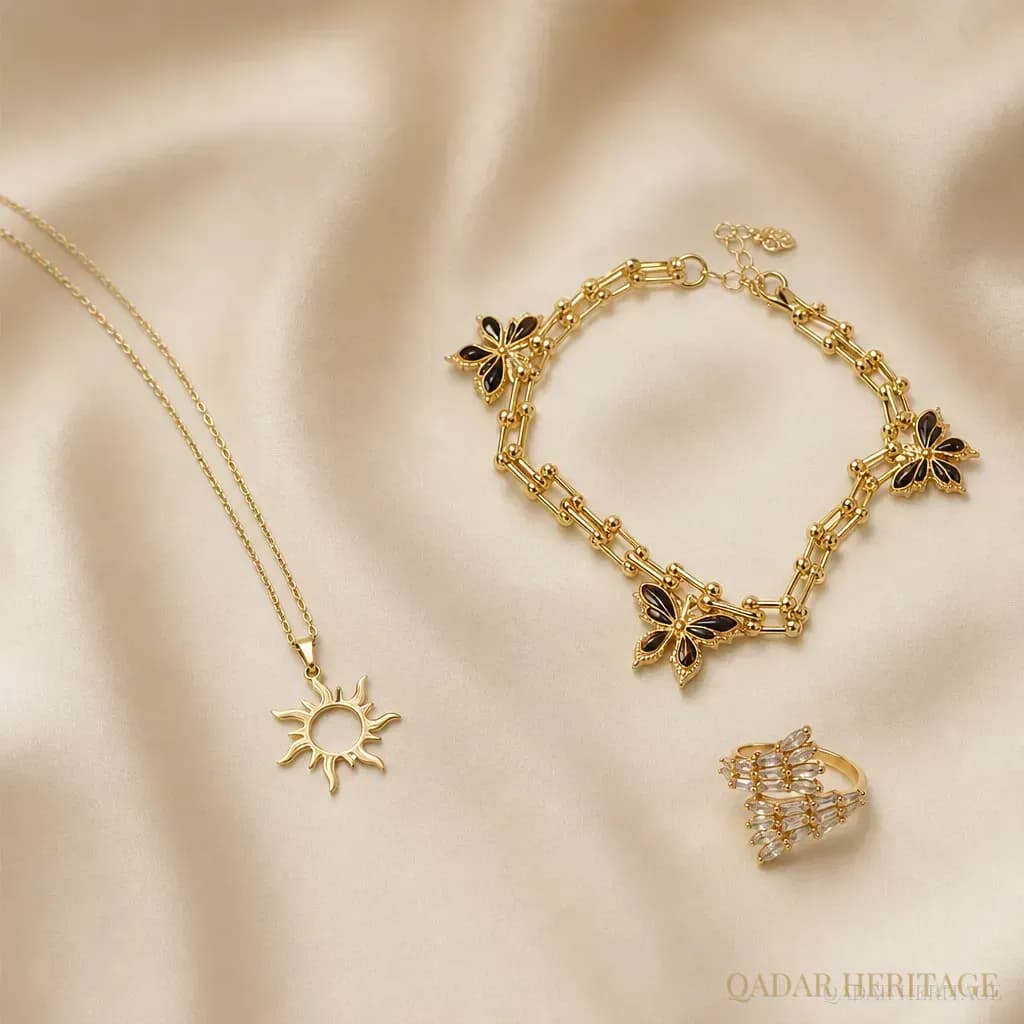 Golden Floral Radiance Set - Slide 2