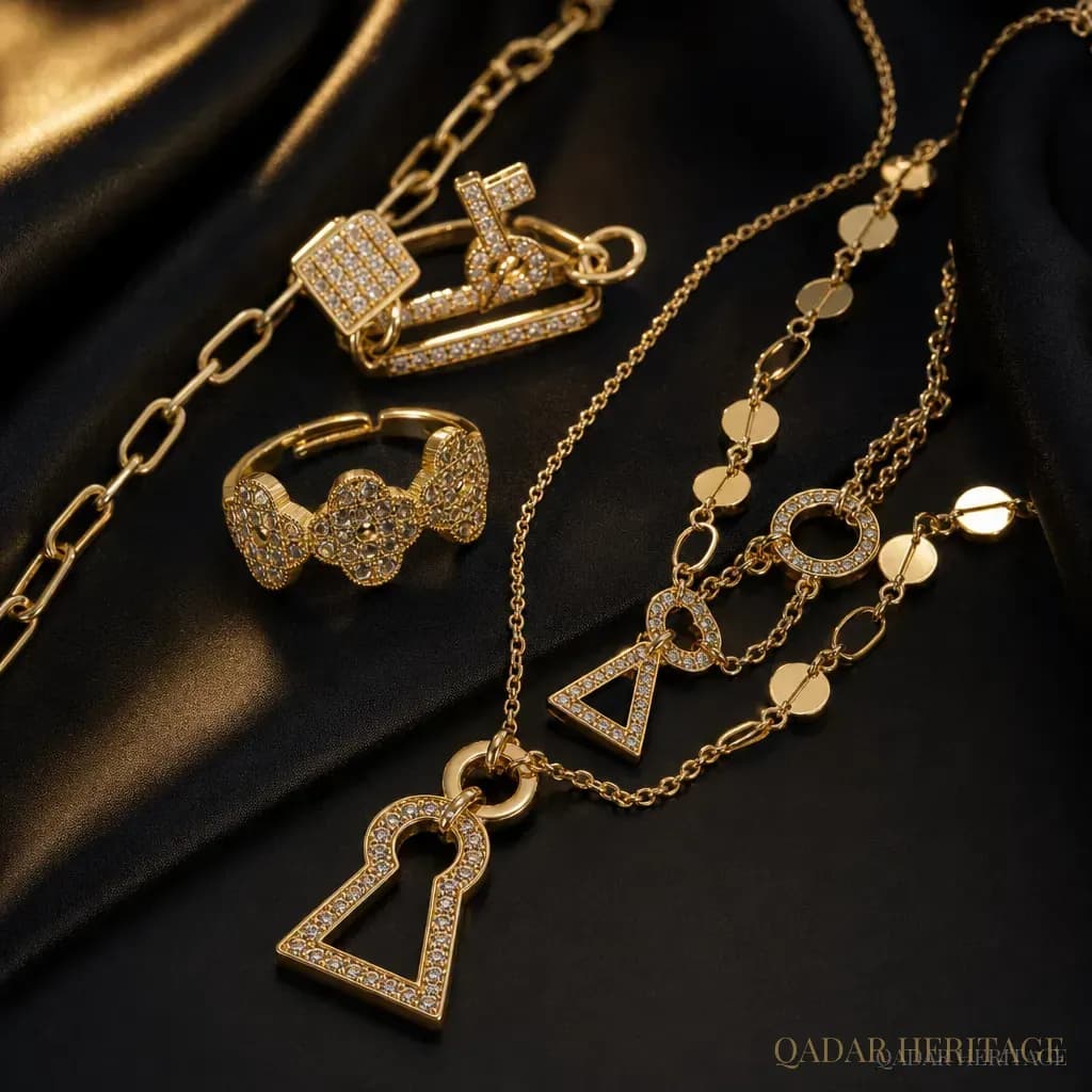 Golden Key Elegance Jewelry Set - Slide 3