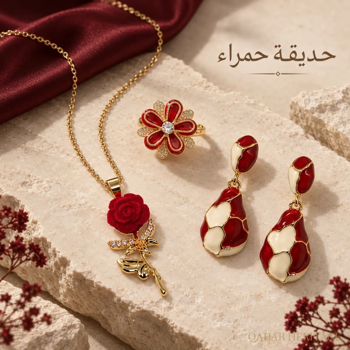 QADAR Red Garden Golden Set