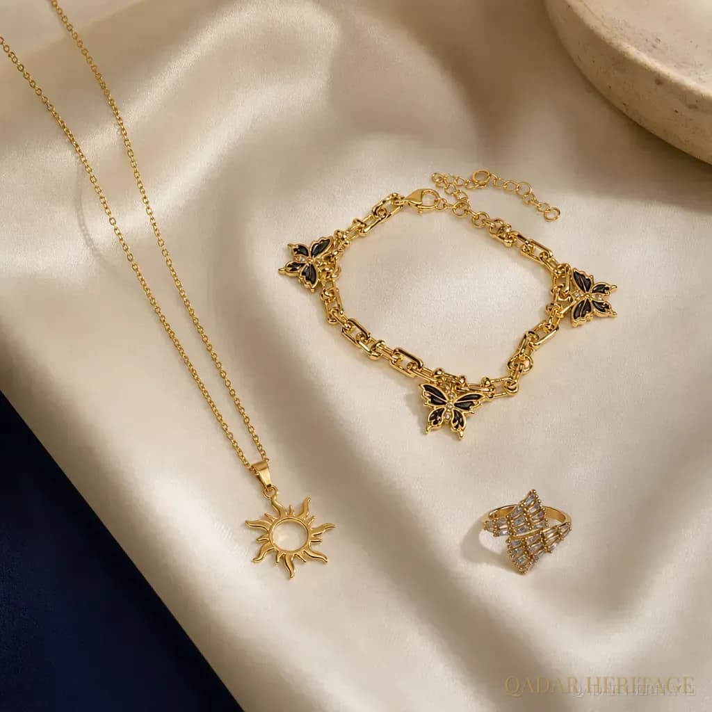 Golden Floral Radiance Set - Slide 4